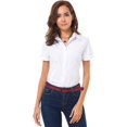 thumbnail image 4 of ORUYROP Chemise Boutonnée Basique Simple à Manches Longues/courtes pour Femmes, Chemisier/robe Officiel pour Dames, 4 of 7