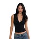 thumbnail image 1 of Camisetas sin mangas de verano para mujer, con estampado de lunares a la moda o color liso, corte ajustado, escote en V profundo, ideales para salir., 1 of 8