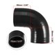 thumbnail image 3 of Manguera de silicona Unique Bargains Codo de 90 grados ID 70mm 2.75 color negro con 2 abrazaderas, 3 of 6