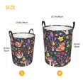 thumbnail image 3 of Balery Mushrooms Snails Butterflies Cesta de ropa redonda con asas, impermeable, independiente, para ropa, juguetes, dormitorio y familia-Small, 3 of 6