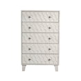 thumbnail image 6 of Rue 48 Inch 5 Drawer Dresser Chest, Textured Honeycomb Design, Light Gray- Saltoro Sherpi, 6 of 6