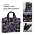 thumbnail image 4 of FORMRS 16" Laptop Bag Carrying Sleeve Case with Handle Travel Shoulder Briefcase, Purple Roses, 4 of 8
