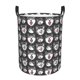 thumbnail image 1 of Balery HUSKY Face Cesta de ropa redonda con asas, impermeable, independiente, para ropa, juguetes, dormitorio y familia-Small, 1 of 6
