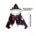 thumbnail image 3 of Halloween Cat Witch with Adjustable Cloak, Black and Purple Wizard Cape with Pumpkin Ornament and Hat for Medium Large Cats, Pet Apparel and Accessories, 3 of 5