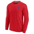 thumbnail image 2 of Unisex Fanatics Red New York Rangers Elements Super Soft Long Sleeve T-Shirt, 2 of 3