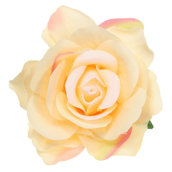 Uxcell Rose Boho Hair Clips, Fabric Flower Brooch Pins for Women Wedding Party Clothes, White