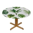 thumbnail image 3 of JRXY Palm Leaves with Lush Branches and Leaves, Tropical Jungle Palm Leaves with Charming Colors Round Tablecloth White, 3 of 8