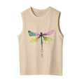 thumbnail image 3 of JAJAHO Girls Summer Tank Tops For Kids Girl Sleeveless Loose Fit Crew Neck Casual Cute Graphic Tees Beach Shirts 2-10Y Stylish Onesie, 3 of 3