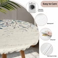 thumbnail image 5 of Blue Eucalyptus Leaves Round Fitted Tablecloth with Elastic Edge, Waterproof Table Cloth Table Cover for 36"-44" Tables, Farmhouse Retro Botanical Floral Tablecloths for Dining Picnic Indoor Outdoor, 5 of 9