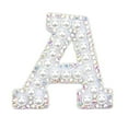 thumbnail image 1 of Clearance! Iron Cobble On Clothes AZ Sew Decorative Letter Cobble Glitter Letters Applique Rhinestone Pearl English Letters For DIY Craft Supplies, 1 of 4