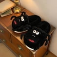 thumbnail image 2 of Wovix Cute Animal Slippers Boys Girls House Shoes Non Warm Soft Winter Fuzzy Indoor Slipper Basic Soft Daily Bedroom Dormitory Black 39, 2 of 6