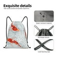 thumbnail image 6 of Kdxio Koi Fish Corals,Spring Summer Print Drawstring Backpack Bag,Waterproof Draw String Back Sack, Gym Drawstring Bags Swim Bag For Unisex, 6 of 9