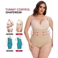 thumbnail image 3 of MANIFIQUE Plus Size Body Shaper Tummy Control Panty - Shapewear for Women, Beige, 1-Pack, 3 of 6