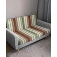thumbnail image 3 of Sage Green Couch Cushion Covers Stretch, Washable Sofa Seat Covers Individual Seat Cushion Sofa Slipcovers Farmhouse Wood Grain Vintage Brown Striped Couch Cover Furniture Protector S-1PCS, 3 of 7