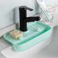 thumbnail image 1 of Silicone Drying Mat with Faucet Handle and Sponge Holder, Kitchen Sink Sponge Holder, Kitchen Countertop Bathroom Drying Mat (Blue), 1 of 5