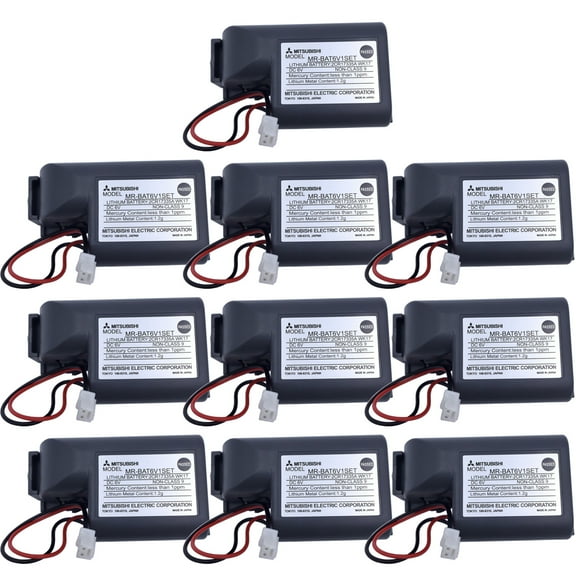 10Pcs MR-BAT6V1SET 6V 1800mAh Lithium Battery Compatible with Mitsubishi 2CR17335A WK17 for MR-J4 PLC