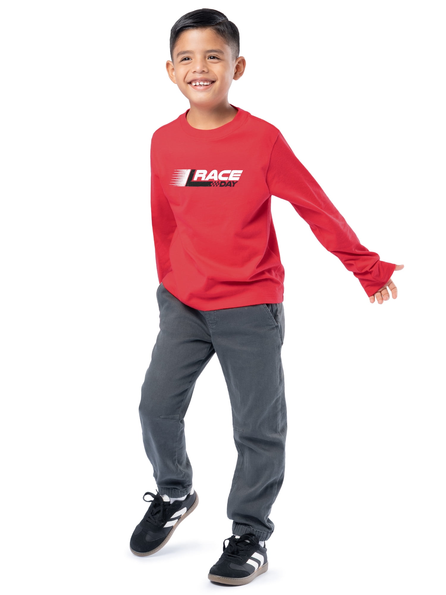 Wonder Nation Boy's Long Sleeve Elevated Graphic T-Shirt, Sizes 4-18 & Husky
