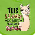 thumbnail image 4 of Inktastic This Llama Doesn't Want Your Drama Cute Llama Boys or Girls Baby Bib, 4 of 4