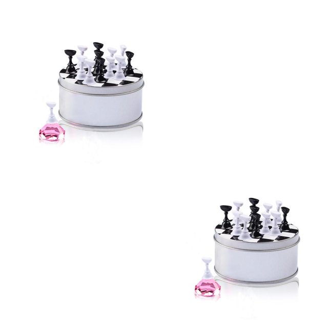 Qarigey Tablero de ajedrez para manicura, atractivo y moderno, multifunción, para manualidades, soporte de exhibición de práctica ajustable, Type1 NO1