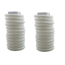 Dependable Industries Inc. Essentials 2 Pack 24 Piece Plastic Basic Locking Oval Hook Easy Gliding Shower Curtain Rings (White)