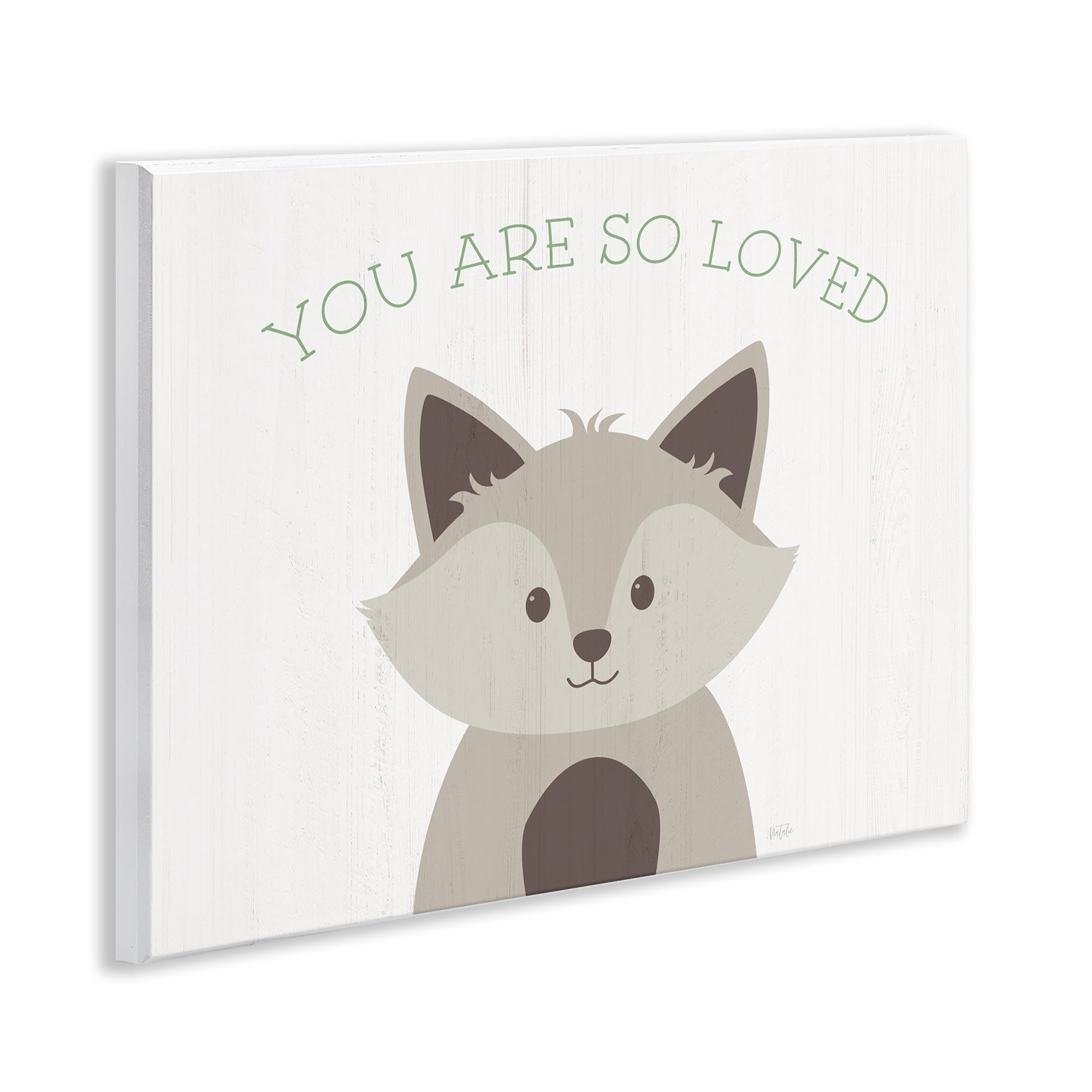 Stupell Industries So Loved Smiling Fox Animals Painting Unframed Art Print Wall Art, 14 x 11