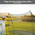thumbnail image 3 of Shininglove 10x7 ft Golf Practice Net with Carry Bag – Premium Dual-Turf Mat, Fiberglass Frame & Tees, Indoor/Outdoor Chipping Net for Driving Range Training, 3 of 8