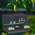 thumbnail image 4 of Leojiow Durable Metal Chicken Coop Cage For Birds Poultry Hens Roosting Pet Outdoor Indoor Aviary Enclosure Comfortable 39Cm X 28Cm X 30Cm Black, 4 of 4