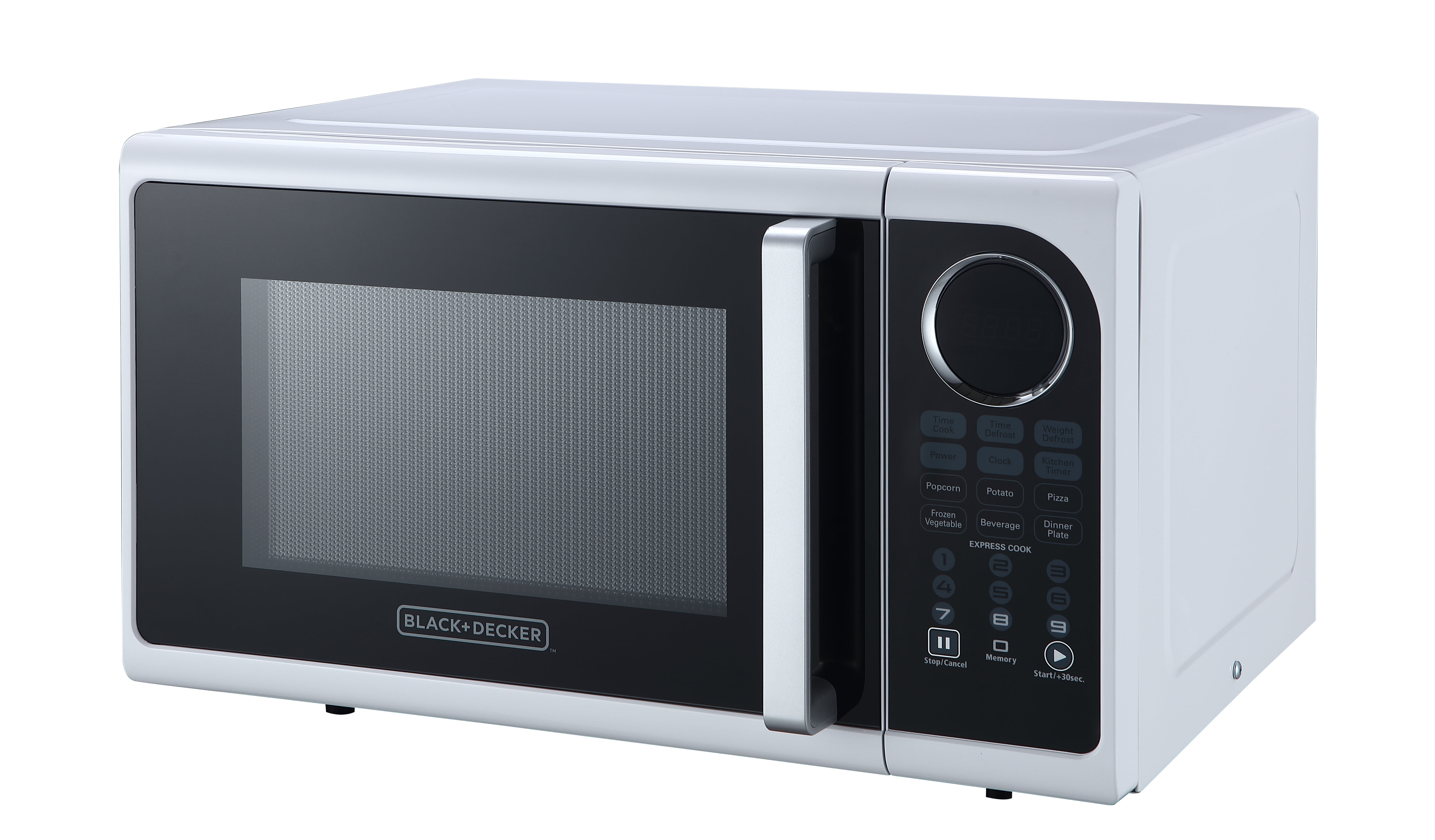 BLACK+DECKER EM925ACP-P1 0.9 Cu. Ft. Microwave With Pull Handle, White