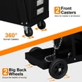 thumbnail image 6 of QXDRAGON 4-Drawer Rolling Welding Cart, MIG TIG ARC Plasma Cutter Machine Heavy Duty Welding Welder Cart with Tank Storage & 2 Cable Hooks & Safety Chain, 150 Lb Capacity, 6 of 10