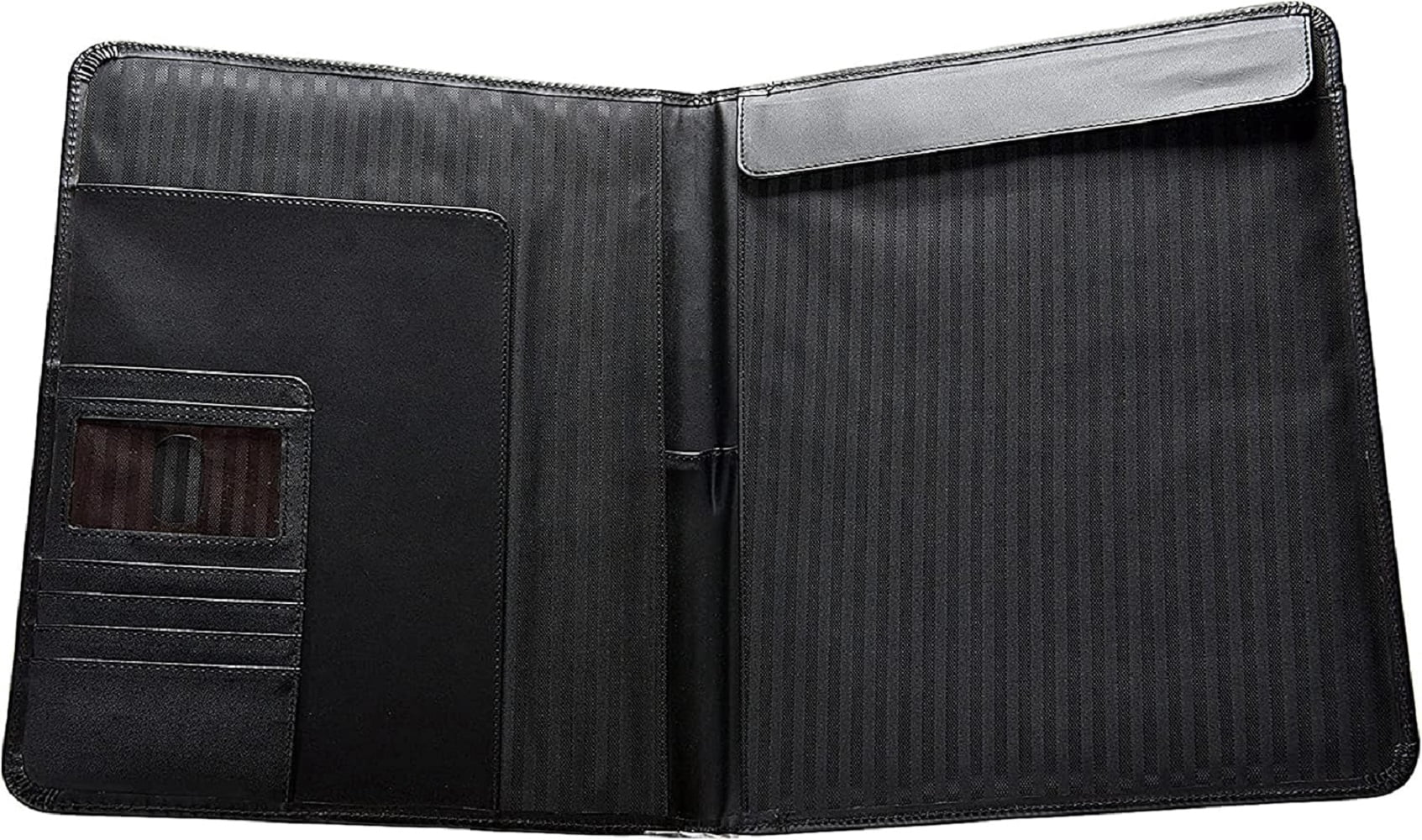Case It Director Leatherette Padfolio with Writing Pad, Black, Pad-30