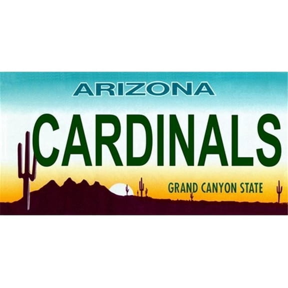 Arizona State Background License Plates- Cardinals 6 x 12