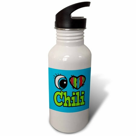 

Bright Eye Heart I Love Chili 21 oz Sports Water Bottle wb-105959-1