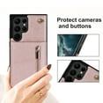 thumbnail image 3 of Dteck Crossbody Wallet Case for Samsung Galaxy S22 Ultra Credit Card Holder PU Leather Kickstand Shockproof Detachable Cross Body Strap Lanyard Magnetic Closure, Rosegld, 3 of 13