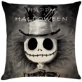 thumbnail image 4 of 4pcs 45.72cm x 45.72cm Funda de almohada Decoración de Halloween Sofá Funda de almohada Algodón Lino Fundas de almohada cuadradas para sofá, sofá, cama y automóvil JAMW Sencillez, 4 of 5