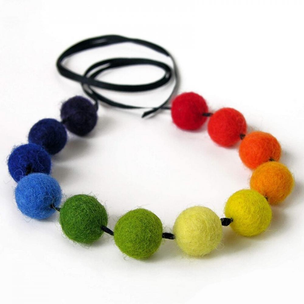 Pretty Comy Felt Pom Poms, Wool Felt Balls (60/120/240 Pieces) 1.5 cm – 0.6 Inch, Handmade Felted 40 Color Bulk Small Puff for Felting and Garland