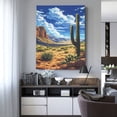 thumbnail image 4 of KLL Western Desert Cactus Print Farmhouse Canvas Wall Art,Wall Decorations For Living Room Office Canvas Wall Decor for Home Decorations, 12'×16’’, 4 of 8