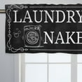 thumbnail image 2 of Funny Laundry Room Curtains Valance for Windows, Black Vintage Farmhouse Short Half Door Topper Rod Pocket, Laundry Today or Na k ed Tomorrow Quotes Home Living Room Bedroom Decor 54, 2 of 6