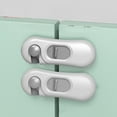 thumbnail image 5 of D-GROEE Child Safety Cabinet Locks (5 Pack) - Self-adhesive Baby Proofing Latches Lock for Drawers, Toilet Seat, Fridge, Oven, 5 of 8