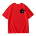 thumbnail image 6 of Yiyuu Girls Casual Loose T-Shirt Summer Letter Print Short Sleeve T Shirt Tee, Sizes 3-14, 6 of 7