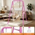 thumbnail image 2 of G TALECO GEAR Hammock Chair Stand, Outdoor Swing Frame, Indoor Swing Chair Not Included, Heavy-Duty Steel 350lbs, Pink, 2 of 7