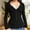 Black, variant on Lace Crop Button Up Shirts For Women Paneled Button Long Sleeve Lightweight Slim Basic Knit Tunic Top Blouse Black S