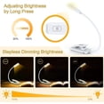 thumbnail image 4 of Reading Lamp Book Clamp, Gritin Book Lamp With 9 Leds, 3 Color Temperature Modes, Stepless Brightness Clamp Lamp, Usb Rechargeable Clamp Light, 360 Fl, 4 of 5