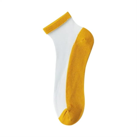 

Gzztg Socks for Women Fashion Women Mesh Ladies Solid Patchwork Thin Socks Women’S Stockings