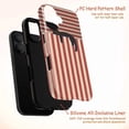 thumbnail image 4 of Vintage Striped Cat Phone Case, Aesthetic Red & Cream Stripes Pet Lover Cover for iPhone 17 16 15 14 13 12 11 Pro Plus Mini, 4 of 6