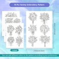 thumbnail image 2 of 4 Sheets Bouquet Flower Water Soluble Stabilizer Hand Sewing Stabilizers with Pre Printed Stick and Stitch Self Adhesive Wash Away Stabilizer for Bags Cloth Embroidery, 2 of 7