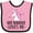 Pink and Black, variant on Inktastic My Nanny Loves Me Unicorn Girls Baby Bib