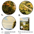 thumbnail image 3 of Designart "Glow Pastoral Farm Harvest painting I" Landscape & Nature Floater Framed Canvas Print, 3 of 7