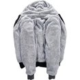 thumbnail image 2 of Sudaderas con capucha para hombre Sudadera de lana Chaqueta de invierno con cremallera Forro de Sherpa grueso negro gris xxl oso de fresa Electrónica, 2 of 5