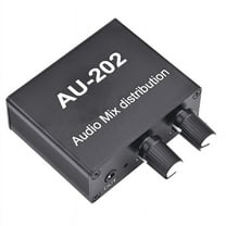 New Arrivals AU-202 2 Input Output Stereo Mixer Audio Distributor
