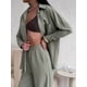 thumbnail image 4 of Conjuntos Casuales de Salón para Mujer, Camisas de Larga con Botones y Pantalones de Pierna , Conjuntos de Chándal Verde XXL, 4 of 9